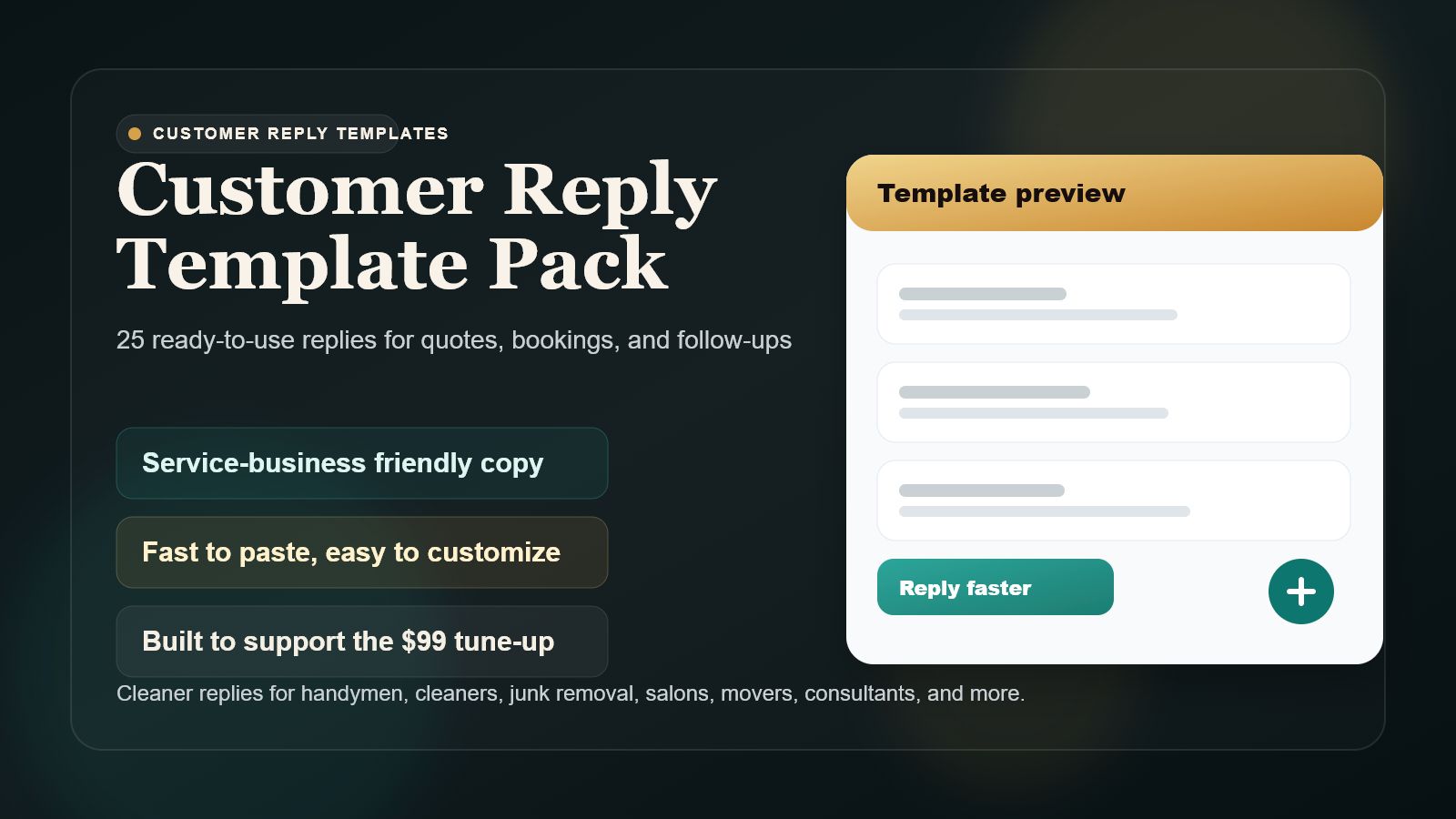Customer Reply Template Pack cover